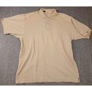 Cutter and Buck‎ Shirt Mens XL Beige Polo Short Sleeve Golf Sportswear Shirt